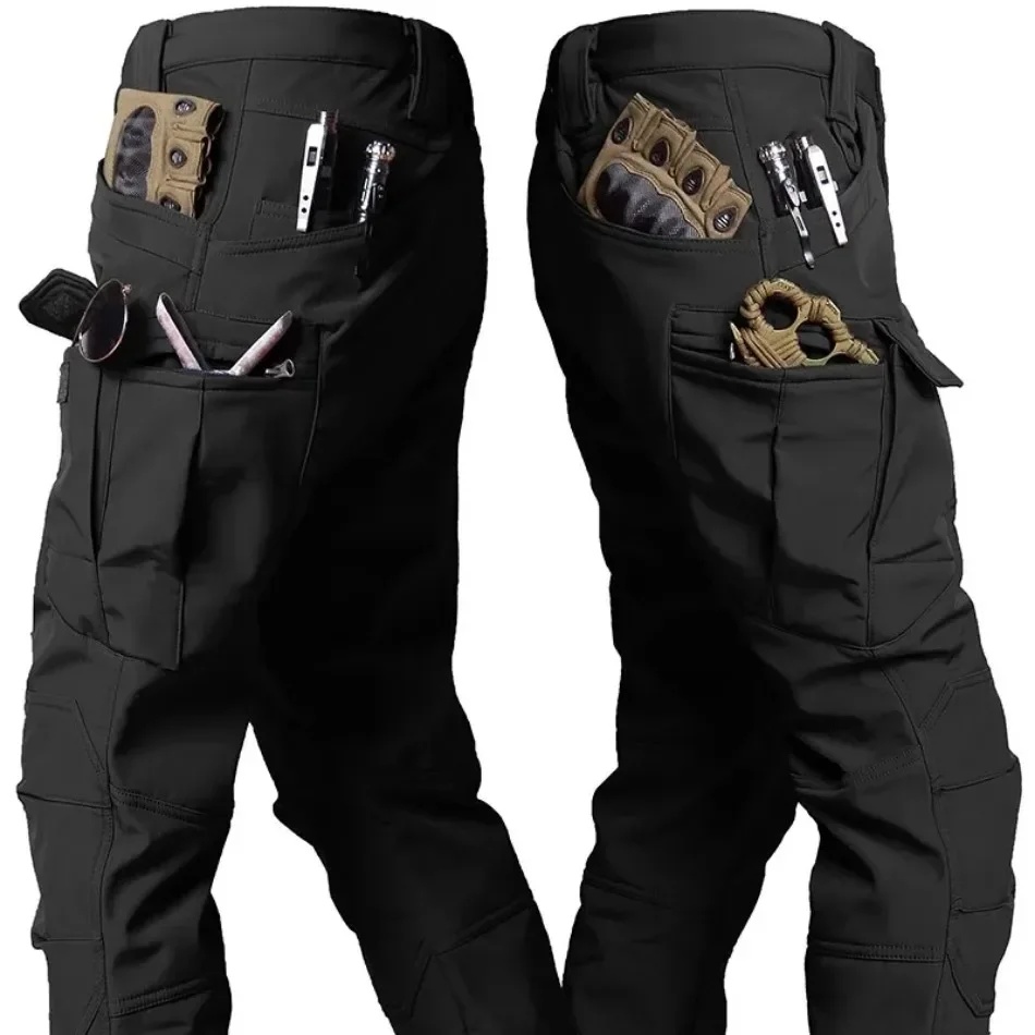 Winter Clothing Hiking - Celana Kargo Taktis Bahan Fleece untuk
