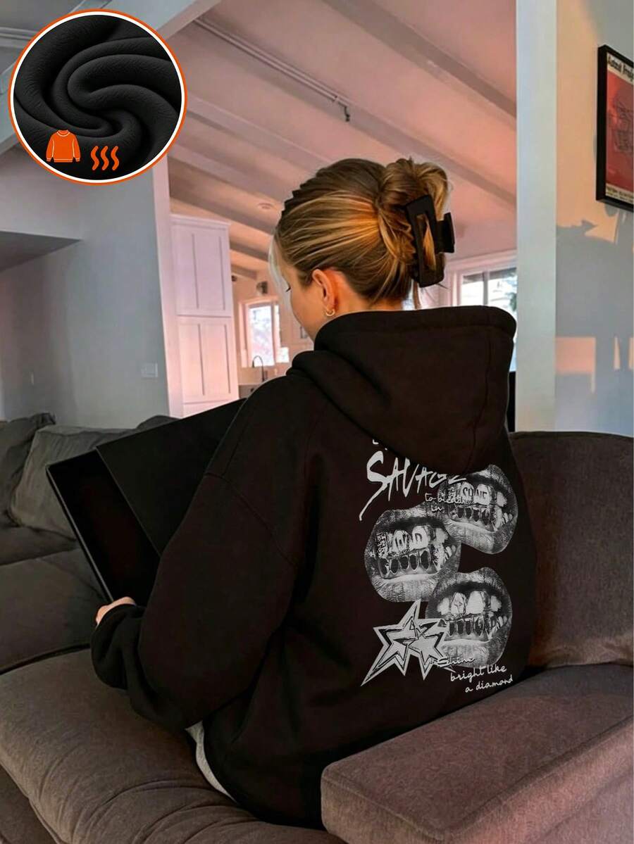 Winter Clothing Drawing - 1 buah Sweater Tebal Berlapis Termal