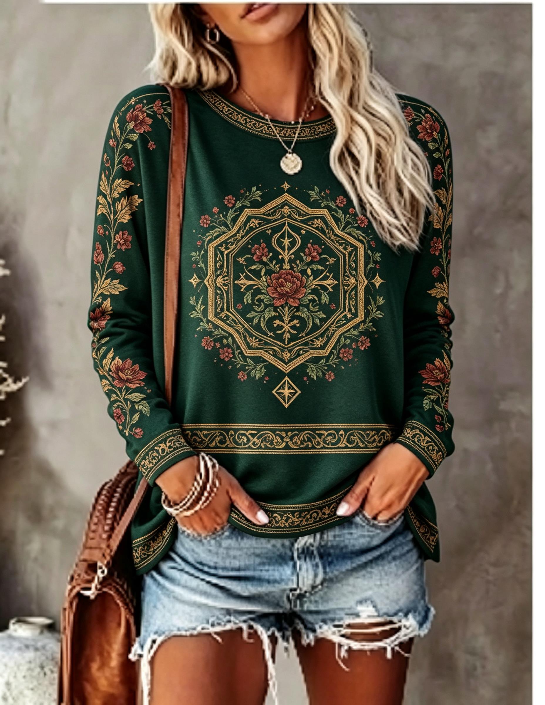 Kaos Wanita Lengan Panjang Ker - Winter Clothing For Women ulasan dan harga
