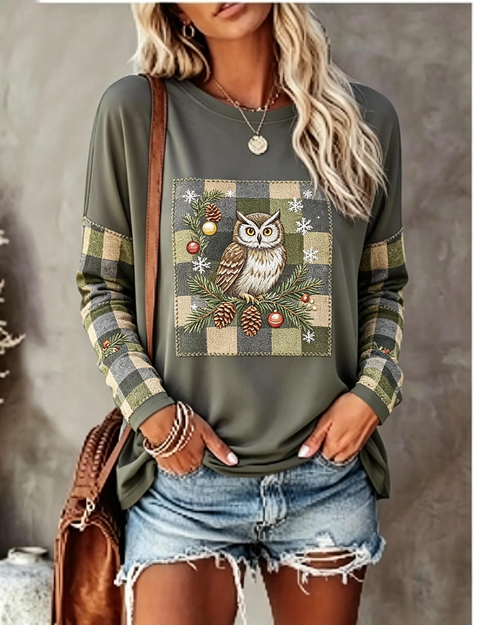Kaos Lengan Panjang Wanita den - Winter Clothing For Women ulasan dan harga