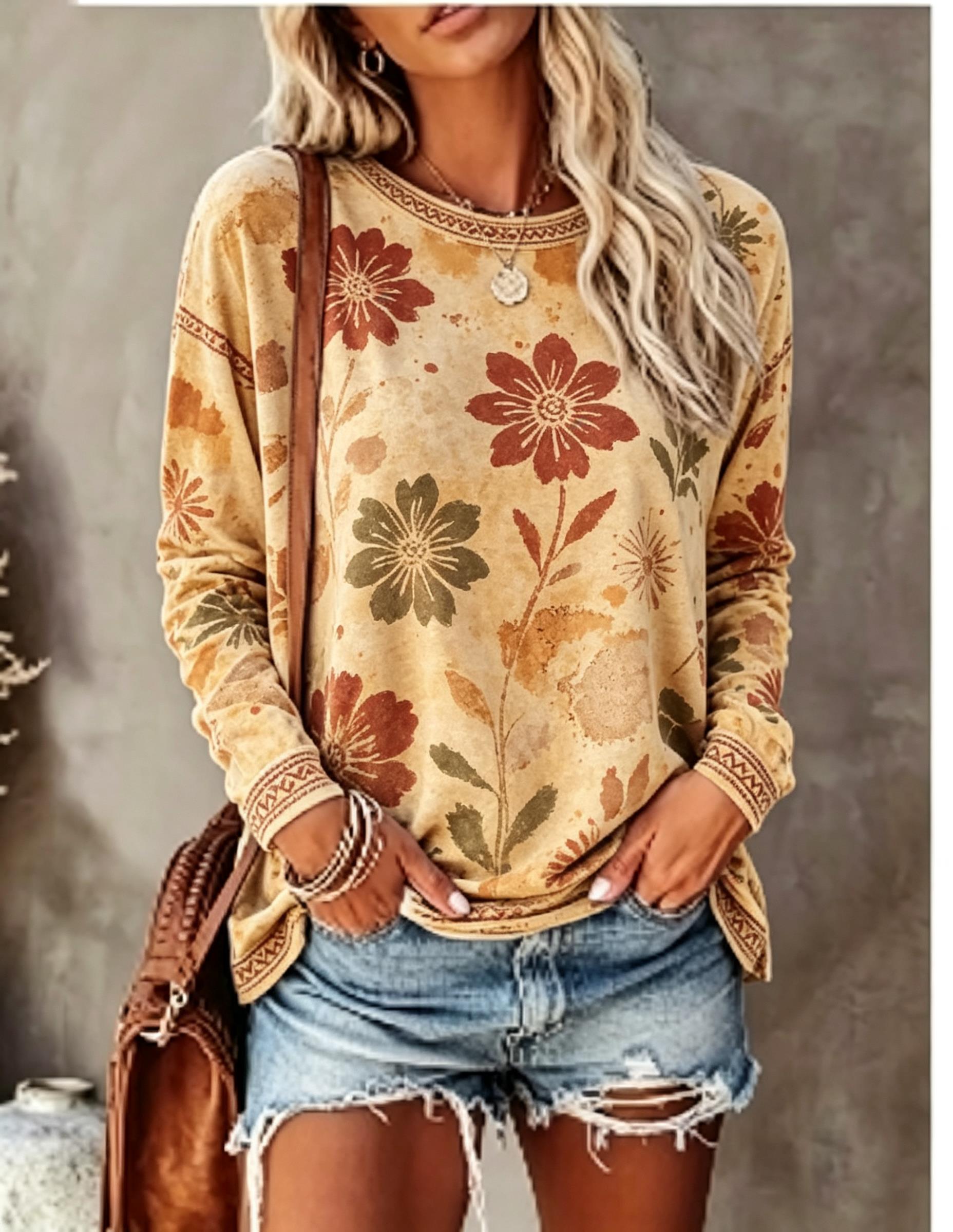 Kaos Wanita Lengan Panjang Ker - Winter Clothing For Women ulasan dan harga