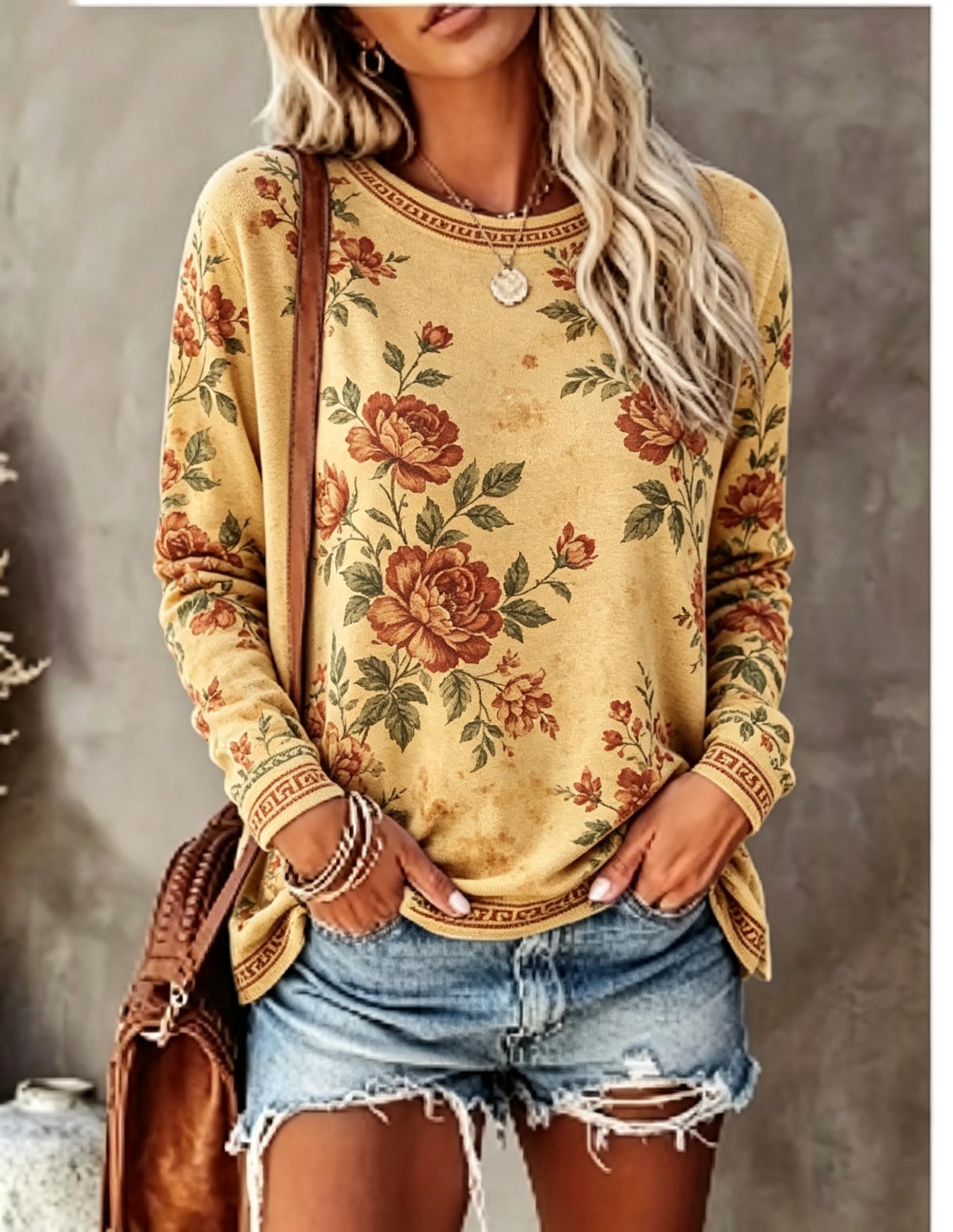 Kaos Wanita Lengan Panjang Ker - Winter Clothing For Women ulasan dan harga