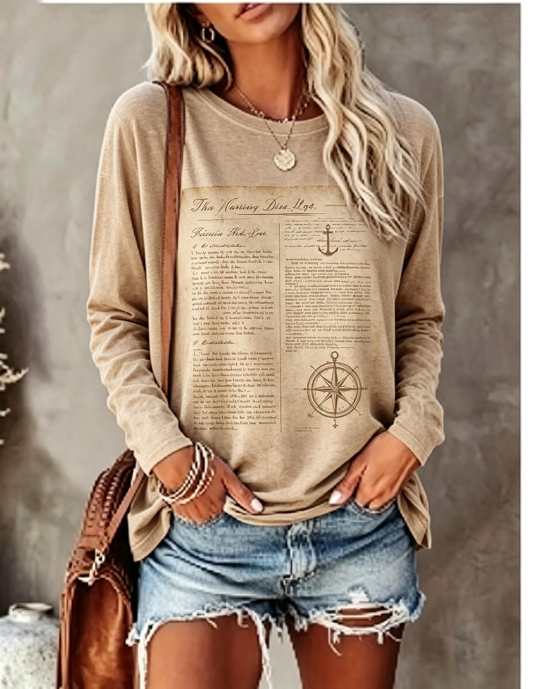 Kaos Lengan Panjang Wanita, Mo - Winter Clothing For Women ulasan dan harga
